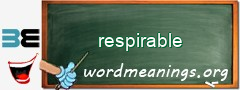 WordMeaning blackboard for respirable